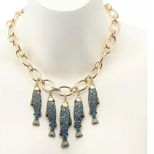 Betsey Johnson fish necklace NWT